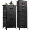image:imageWLIVE 4 Drawer and 5 Drawer Dresser Set Dresser for Bedroom Closet Hallway Storage Organizer Unit Dressers amp Chests of Drawers with Fabric Bins