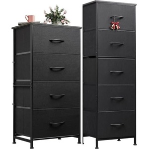 image:imageWLIVE 4 Drawer and 5 Drawer Dresser Set Dresser for Bedroom Closet Hallway Storage Organizer Unit Dressers amp Chests of Drawers with Fabric Bins