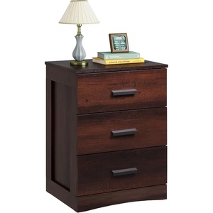 image:imageWLIVE Black Night Stand Set of 2 with 3 Drawers Small Wooden Nightstand Sets Bed Side Tables for Bedroom Living Room Dorm Modern Minimalist Bedside Table 129 D x 16 W x 216 HEspresso