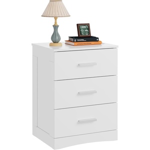 image:imageWLIVE Black Night Stand Set of 2 with 3 Drawers Small Wooden Nightstand Sets Bed Side Tables for Bedroom Living Room Dorm Modern Minimalist Bedside Table 129 D x 16 W x 216 HWhite