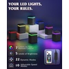 image:imageWLIVE Black LED Nightstand with Charging Station Modern Night Stand with 3 Drawers and Sliding Top Bedside Table End Table with Hidden Space for Bedroom Living Room Black