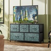 image:imageWLIVE Dresser for Bedroom with 5 Drawers Wide Chest of Drawers Fabric Dresser Storage Organizer Unit with Fabric Bins for Closet Living Room Hallway Tiedye Print Pink Purple BlueTurquoise