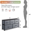 image:imageWLIVE Dresser for Bedroom with 5 Drawers Wide Chest of Drawers Fabric Dresser Storage Organizer Unit with Fabric Bins for Closet Living Room Hallway Tiedye Print Pink Purple BlueDark Gray