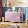 image:imageWLIVE Dresser for Bedroom with 5 Drawers Wide Chest of Drawers Fabric Dresser Storage Organizer Unit with Fabric Bins for Closet Living Room Hallway Tiedye Print Pink Purple BlueCloudy Pink