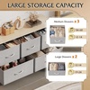 image:imageWLIVE Dresser for Bedroom with 5 Drawers Wide Chest of Drawers Fabric Dresser Storage Organizer Unit with Fabric Bins for Closet Living Room Hallway Tiedye Print Pink Purple BlueLight Gray