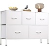 image:imageWLIVE Dresser for Bedroom with 5 Drawers Wide Chest of Drawers Fabric Dresser Storage Organizer Unit with Fabric Bins for Closet Living Room Hallway Tiedye Print Pink Purple BlueWhite