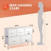image:imageWLIVE Dresser for Bedroom with 5 Drawers Wide Chest of Drawers Fabric Dresser Storage Organizer Unit with Fabric Bins for Closet Living Room Hallway Tiedye Print Pink Purple BlueWhite