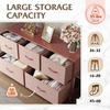 image:imageWLIVE Dresser for Bedroom with 5 Drawers Wide Chest of Drawers Fabric Dresser Storage Organizer Unit with Fabric Bins for Closet Living Room Hallway Tiedye Print Pink Purple BluePink and Rose Gold