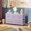 image:imageWLIVE Dresser for Bedroom with 5 Drawers Wide Chest of Drawers Fabric Dresser Storage Organizer Unit with Fabric Bins for Closet Living Room Hallway Tiedye Print Pink Purple BluePurple