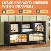 image:imageWLIVE Dresser for Bedroom with 5 Drawers Wide Chest of Drawers Fabric Dresser Storage Organizer Unit with Fabric Bins for Closet Living Room Hallway Tiedye Print Pink Purple BluePattern