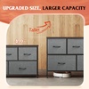 image:imageWLIVE Dresser for Bedroom with 5 Drawers Wide Chest of Drawers Fabric Dresser Storage Organizer Unit with Fabric Bins for Closet Living Room Hallway Tiedye Print Pink Purple BlueDark Gray