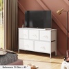 image:imageWLIVE Dresser for Bedroom with 5 Drawers Wide Chest of Drawers Fabric Dresser Storage Organizer Unit with Fabric Bins for Closet Living Room Hallway Tiedye Print Pink Purple BlueWhite