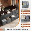 image:imageWLIVE Dresser for Bedroom with 5 Drawers Wide Chest of Drawers Fabric Dresser Storage Organizer Unit with Fabric Bins for Closet Living Room Hallway Tiedye Print Pink Purple BlueDark Gray