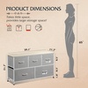 image:imageWLIVE Dresser for Bedroom with 5 Drawers Wide Chest of Drawers Fabric Dresser Storage Organizer Unit with Fabric Bins for Closet Living Room Hallway Tiedye Print Pink Purple BlueLight Gray