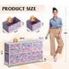 image:imageWLIVE Dresser for Bedroom with 5 Drawers Wide Chest of Drawers Fabric Dresser Storage Organizer Unit with Fabric Bins for Closet Living Room Hallway Tiedye Print Pink Purple BlueTiedye Purple Print