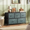 image:imageWLIVE Dresser for Bedroom with 5 Drawers Wide Chest of Drawers Fabric Dresser Storage Organizer Unit with Fabric Bins for Closet Living Room Hallway Tiedye Print Pink Purple BlueTurquoise