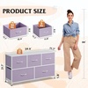 image:imageWLIVE Dresser for Bedroom with 5 Drawers Wide Chest of Drawers Fabric Dresser Storage Organizer Unit with Fabric Bins for Closet Living Room Hallway Tiedye Print Pink Purple BluePurple