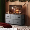 image:imageWLIVE Dresser for Bedroom with 5 Drawers Wide Chest of Drawers Fabric Dresser Storage Organizer Unit with Fabric Bins for Closet Living Room Hallway Tiedye Print Pink Purple BlueDark Gray