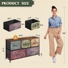 image:imageWLIVE Dresser for Bedroom with 5 Drawers Wide Chest of Drawers Fabric Dresser Storage Organizer Unit with Fabric Bins for Closet Living Room Hallway Tiedye Print Pink Purple BluePattern