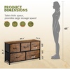 image:imageWLIVE Dresser for Bedroom with 5 Drawers Wide Chest of Drawers Fabric Dresser Storage Organizer Unit with Fabric Bins for Closet Living Room Hallway Tiedye Print Pink Purple BlueRustic Brown Wood Grain Print