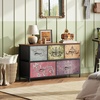 image:imageWLIVE Dresser for Bedroom with 5 Drawers Wide Chest of Drawers Fabric Dresser Storage Organizer Unit with Fabric Bins for Closet Living Room Hallway Tiedye Print Pink Purple BluePattern