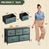 image:imageWLIVE Dresser for Bedroom with 5 Drawers Wide Chest of Drawers Fabric Dresser Storage Organizer Unit with Fabric Bins for Closet Living Room Hallway Tiedye Print Pink Purple BlueTurquoise