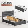 image:imageWLIVE King Size Upholstered Bed Frame with 4 Storage Drawers and Headboard Velvet Platform Bedframe Sturdy Metal amp Wooden Slats Support No Box Spring Needed Easy Assembly BlackDark Grey