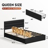 image:imageWLIVE King Size Upholstered Bed Frame with 4 Storage Drawers and Headboard Velvet Platform Bedframe Sturdy Metal amp Wooden Slats Support No Box Spring Needed Easy Assembly BlackBlack
