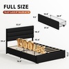 image:imageWLIVE King Size Upholstered Bed Frame with 4 Storage Drawers and Headboard Velvet Platform Bedframe Sturdy Metal amp Wooden Slats Support No Box Spring Needed Easy Assembly BlackBlack