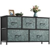 image:imageWLIVE Dresser for Bedroom with 5 Drawers Wide Chest of Drawers Fabric Dresser Storage Organizer Unit with Fabric Bins for Closet Living Room Hallway Tiedye Print Pink Purple BlueTurquoise