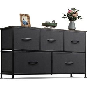 image:imageWLIVE Dresser for Bedroom with 5 Drawers Wide Chest of Drawers Fabric Dresser Storage Organizer Unit with Fabric Bins for Closet Living Room Hallway Tiedye Print Pink Purple BlueCharcoal Black