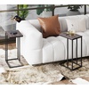 image:imageWLIVE C Shaped End Table Small Side Table for Couch Sofa TV Tray C Table for Living Room Bedroom Home Office Small Spaces Rustic BrownAgrey