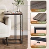 image:imageWLIVE C Shaped End Table Small Side Table for Couch Sofa TV Tray C Table for Living Room Bedroom Home Office Small Spaces Rustic BrownAgrey