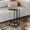image:imageWLIVE C Shaped End Table Small Side Table for Couch Sofa TV Tray C Table for Living Room Bedroom Home Office Small Spaces Rustic BrownAgrey