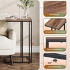 image:imageWLIVE C Shaped End Table Small Side Table for Couch Sofa TV Tray C Table for Living Room Bedroom Home Office Small Spaces Rustic BrownBrown