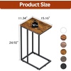 image:imageWLIVE C Shaped End Table Small Side Table for Couch Sofa TV Tray C Table for Living Room Bedroom Home Office Small Spaces Rustic BrownRustic Brown