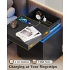 image:imageWLIVE Nightstand Set of 2 with Charging Station amp LED Lights Modern Night Stand with 3 Drawers and Sliding Top Bedside Table End Table with Hidden Space for Bedroom Living Room BlackBlack With 3 Drawers