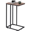 image:imageWLIVE C Shaped End Table Small Side Table for Couch Sofa TV Tray C Table for Living Room Bedroom Home Office Small Spaces Rustic BrownBrown