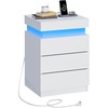 White With 3 Drawers