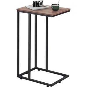 image:imageWLIVE C Shaped End Table Small Side Table for Couch Sofa TV Tray C Table for Living Room Bedroom Home Office Small Spaces Rustic BrownBrown