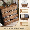 image:imageWLIVE 3 Drawer Dresser and 9 Drawer Dresser Set Dresser for Bedroom Closet Hallway Storage Dresser Organizer Unit Dressers amp Chests of Drawers with Fabric Bins Rustic Brown Wood Grain Print