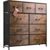 image:imageWLIVE 3 Drawer Dresser and 9 Drawer Dresser Set Dresser for Bedroom Closet Hallway Storage Dresser Organizer Unit Dressers amp Chests of Drawers with Fabric Bins Rustic Brown Wood Grain Print