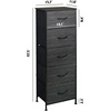 image:imageWLIVE 5 Drawer Dresser and 9 Drawer Dresser Set Dresser for Bedroom Closet Hallway Storage Dresser Organizer Unit Dressers amp Chests of Drawers with Fabric Bins Charcoal Black Wood Grain Print