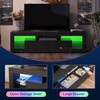 image:imageWLIVE LED TV Stand for 60657075 Inch TVs Entertainment Center with Open Shelves TV Console with Large Storage Drawers for Gaming Bedroom Living Room Black