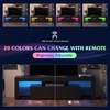image:imageWLIVE LED TV Stand for 60657075 Inch TVs Entertainment Center with Open Shelves TV Console with Large Storage Drawers for Gaming Bedroom Living Room Black