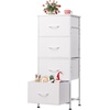 image:imageWLIVE 2 Sets 4 Drawer Dresser Dresser for Bedroom Closet Hallway Storage Organizer Unit Dressers amp Chests of Drawers with Fabric Bins