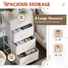 image:imageWLIVE 2 Sets 4 Drawer Dresser Dresser for Bedroom Closet Hallway Storage Organizer Unit Dressers amp Chests of Drawers with Fabric Bins