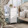 image:imageWLIVE 2 Sets 4 Drawer Dresser Dresser for Bedroom Closet Hallway Storage Organizer Unit Dressers amp Chests of Drawers with Fabric Bins