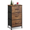 image:imageWLIVE 3 Drawer 5 Drawer and 9 Drawer Dresser Set Dresser for Bedroom Closet Hallway Storage Organizer Unit Dressers amp Chests of Drawers Rustic Brown Wood Grain Print