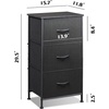 image:imageWLIVE 3 Drawer and 4 Drawer Dresser Set Dresser for Bedroom Closet Hallway Storage Organizer Unit Dressers amp Chests of Drawers with Fabric Bins Dark Grey